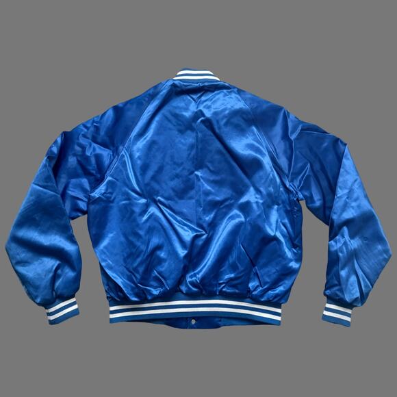 Chalk Line NY VTG Giants NFL 80s Superbowl XXI Blue Bomber Jacket Size L GUC - Picture 5 of 9